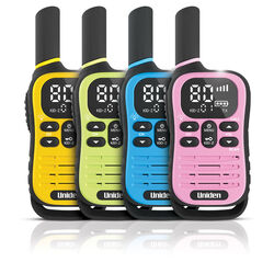 Uniden UH45-4 Max 2-Way UHF Radio (Four Pack) with Kid-Zone Plus