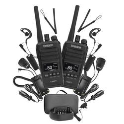 Uniden UH755-2DLX 5 Watt UHF CB Splashproof Handheld Radio Deluxe Pack