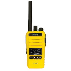 Uniden UH755-Y Yellow 5 Watt UHF CB Splashproof Handheld Radio