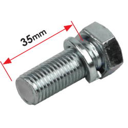 Class 2 tow bar bolts - 16 x 35mm Metric Zinc