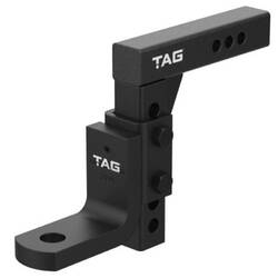 TAG Adjustable Heavy Duty Tow Ball Mount - 90 Face, 50mm Square Hitch