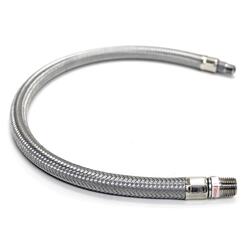 Viair Stainless steel braided leader hose, 1/8" male to 1/4" male