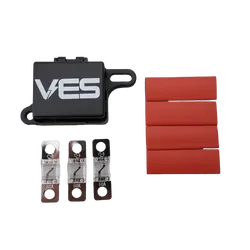 Midi Fuse Kit Dual 70 AMP 1 Holder 3 Fuses 4 Terminals 4 Heatshrink