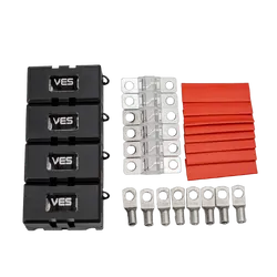 Midi Fuse Kit 80 AMP 4 Holder 6 Fuses 8 Terminals 8 Heatshrink