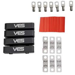 Midi Fuse Kit Inline 20 AMP 4 Holder 6 Fuses 8 Terminals 8 Heatshrink