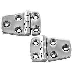 Viper Heavy Duty S/S Polished Hinges 55mm X 38mm Pair