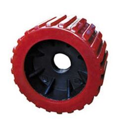 Red Ribbed Wobble Roller 22mm Bore