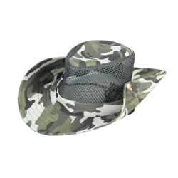 Wildtrak Hat Wide Brim Camo 4 Asst With Clips Neck Cord 37Cm Ac Cc0014
