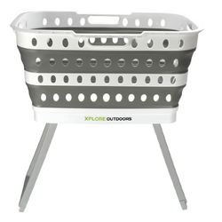 Xplore Outdoors Collapsible Laundry Basket with Fold-out Legs