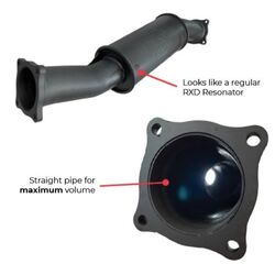 Redback Extreme Duty Straight Piped Resonator (Offset/Offset, 5 inches Round)