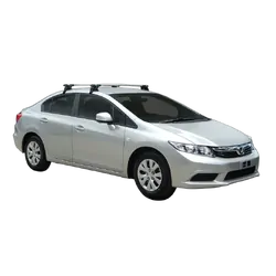 Yakima ThruBar 135cm Silver Pair (S17Y) To Suit Honda Civic 4dr Sedan /2012-06/2016