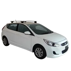 Yakima ThruBar 120cm Silver Pair (S16Y) To Suit Hyundai Accent 5dr Hatch /2011-/2020