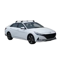 Yakima FlushBar 100 & 105cm Silver Pair (S26Y) To Suit Hyundai i30 4dr Sedan 10/2020-/On