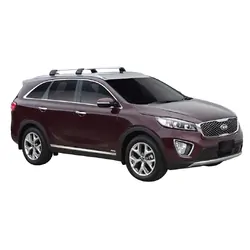 Yakima FlushBar 100 & 105cm Silver Pair (S26Y) To Suit Kia Sorento 5dr SUV /2015-07/2020