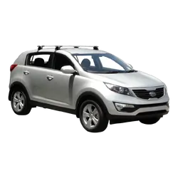 Yakima ThruBar 120cm Silver Pair (S16Y) To Suit Kia Sportage 5dr SUV /2010-/2015