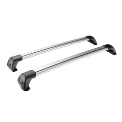 Yakima FlushBar 105cm Silver Pair (S7Y) To Suit Land Rover Freelander 2 03/2011-03/2015