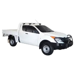 Yakima ThruBar 135cm Silver Pair (S17Y) To Suit Mazda BT-50 Freestyle Cab 11/2011-08/2015