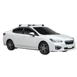 Yakima ThruBar 120cm Silver Pair (S16Y) To Suit Subaru Impreza 4dr Sedan 02/2017-/On