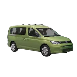 Yakima FlushBar 105cm Silver Pair (S7Y) To Suit Volkswagen Caddy LWB 06/2021-/On