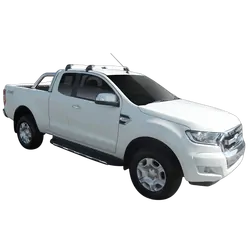 Yakima FlushBar 105cm Silver Pair (S7Y) To Suit Ford Ranger Super Cab /2012-/2022