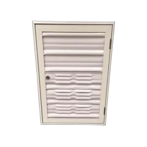 Camec Gas Door For Galvanised Box White Frame Right Hand Hinge Smooth White Infil