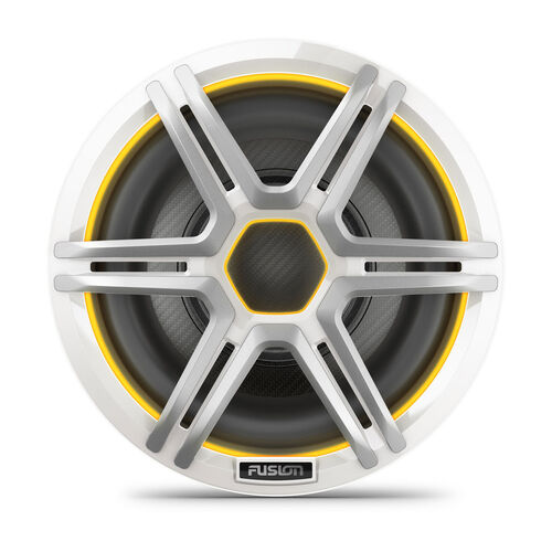 Fusion Apollo Subwoofer, 10" LED Marine Subwoofer with Sports White Grille