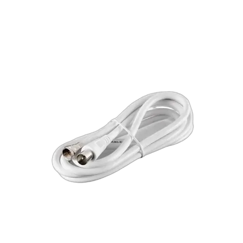 Camec TV Fly Lead F To TV White 1.8m