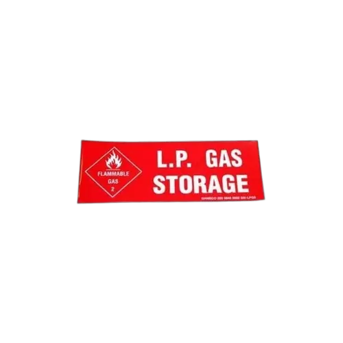 Camec LP Gas Storage Sticker