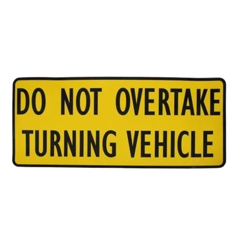 Camec Do Not Overtake Turning Vehicle Sticker 300 x 125mm