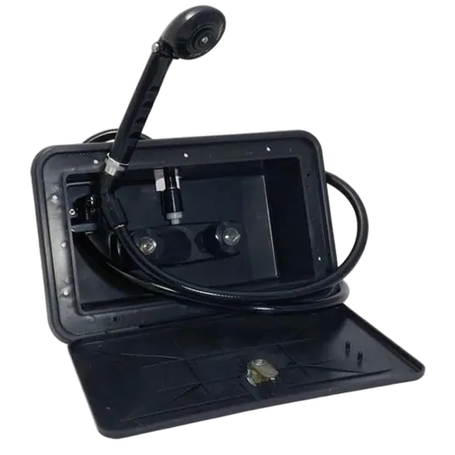 Camec Recess External Wall Shower Black