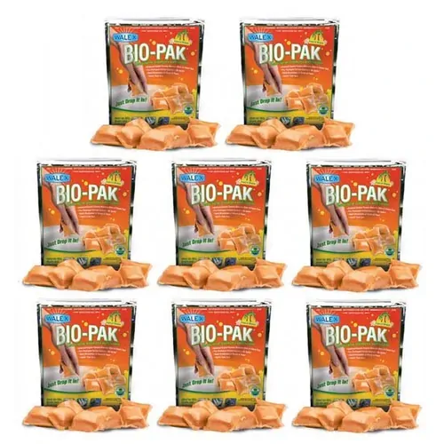 Walex Bio-Pak Express Superior Cassette And Portable Toilet Waste Digester Tropical Breeze 8PK