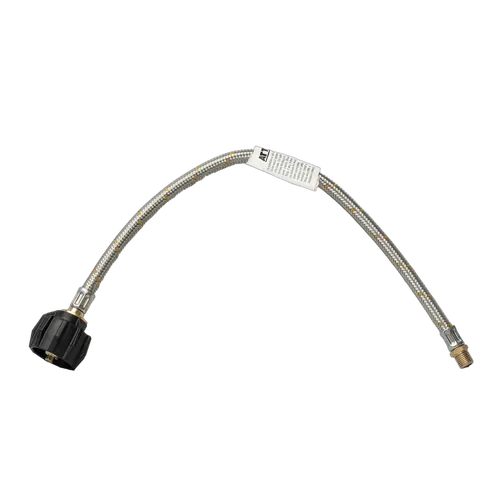 Camec Gas Hose Stainless Steel 6 mm S/S Pigtail LCC27 Class F 1/4 NPT M 450mm