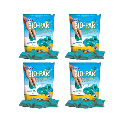 Walex Bio-Pak Express Superior Cassette And Portable Toilet Waste Digester Ocean Mist 4PK