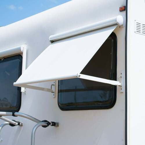 Retractable Window Awning, 600x400 White