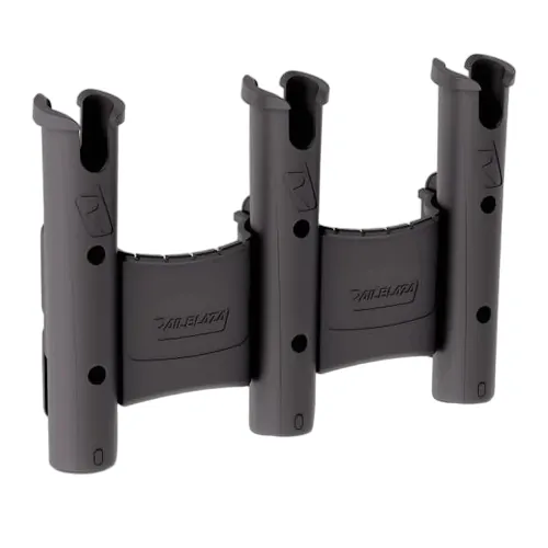 Rod Holder Triple With Caddy Black