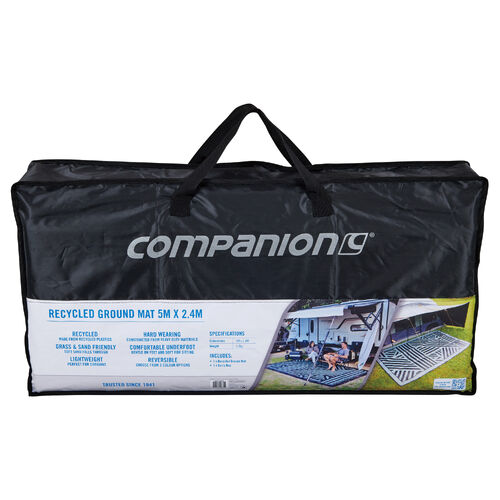 Companion Recycled Ground mat 5m x 2.4m Black & Grey