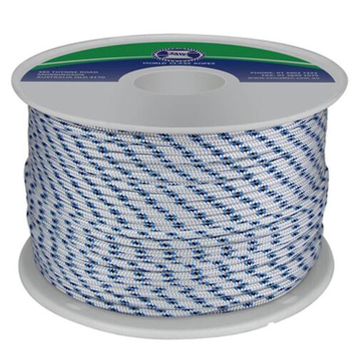 Polyester Yachting Braid 12mm x 100m Blue Fleck made in Australian
