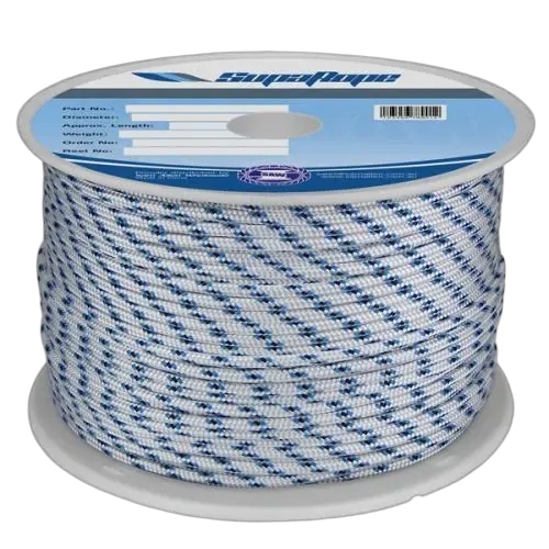 Polyester Yachting Braid 18mm x 100m Blue Fleck made in Australian