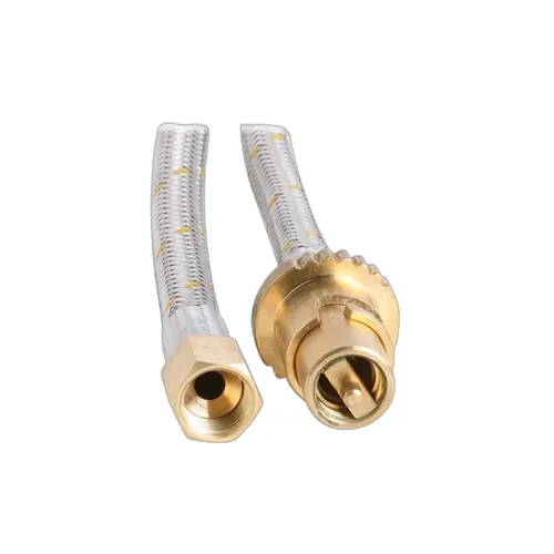 Bromic SS Gas Hose 3/8" SAE FF 10mm X Male Bayonet 2000mm