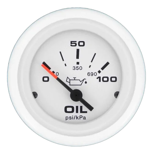 Veethree Instruments - Oil Pressure Gauge Arctic White 0-100Psi