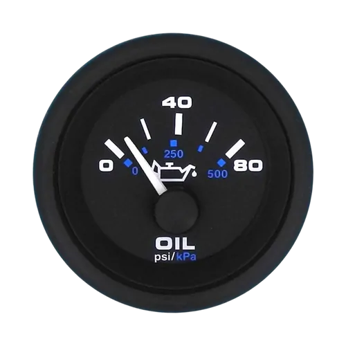 Veethree Instruments - Premier Pro Domed Oil Pressure Gauge 0-80Psi