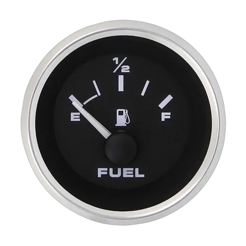 Veethree Electronics Premier Pro Domed Fuel Gauge Black With Stainless Steel Trim