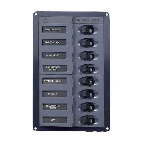 BEP DC Circuit Breaker Switch Panel 8CB Vertical 12-24V