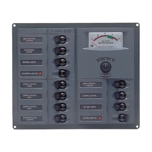 BEP DC Circuit Breaker Switch Panel 12CB 24V Analog