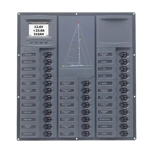 BEP Cruiser DC Circuit Breaker Switch Panel 32CB 12-24V DIG