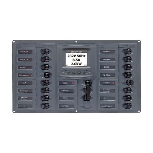 BEP AC Circuit Breaker Switch Panel 16CB AC Digital