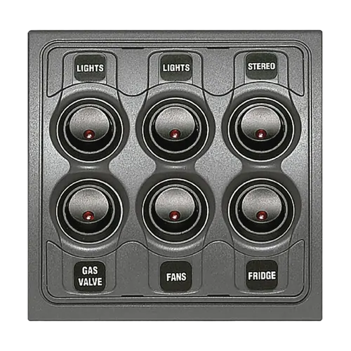 BEP Contour 1000 Series Switch Panel 6 Way Fused