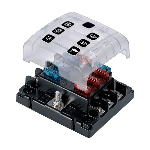 BEP 6 Way Fuse Holder Cover Screw Terminals