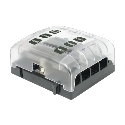 BEP 6 Way Fuse Holder & Cover Quick Connect Terminals