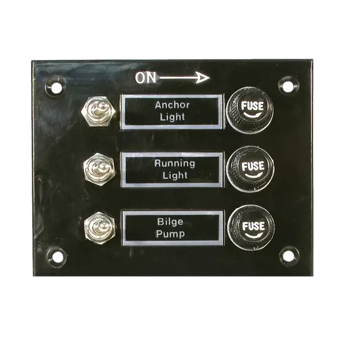 BLA Bakelite Switch Panel 3 Position Black